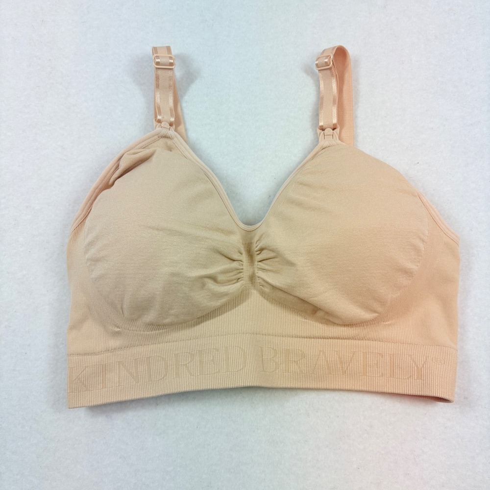 Kindred Bravely Nursing Pumping Bra Womens M Beige Wireless Breastfeeding